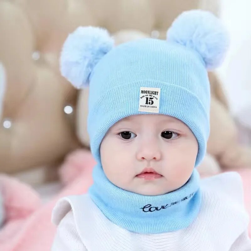 Kids Warm Beanie Hat with Pom Pom - Pexav