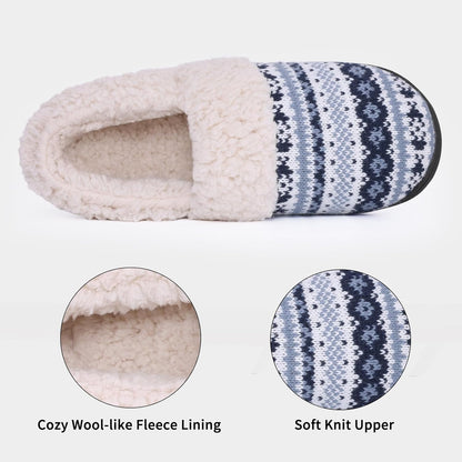 Winter Knitted Slippers - CozyCloud-Black-4.5-Nora Luxe