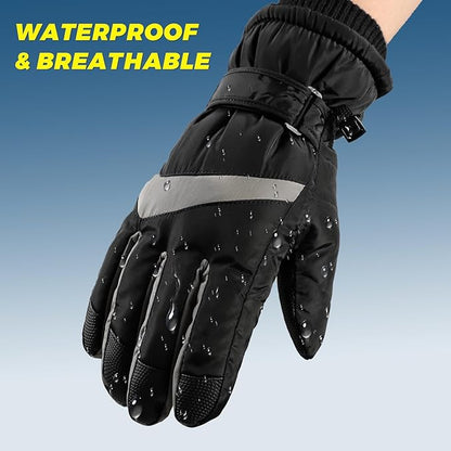 Winter Thermal Fleece Touchscreen Gloves - ThermaTouch-Pink Snow-Nora Luxe