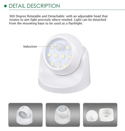 Wireless LED Spotlight - BrightGuard-Black-Nora Luxe
