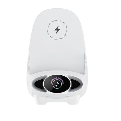 Wireless Phone Holder with 15W Fast Charging Function - FlexCharge Chair-White-Nora Luxe