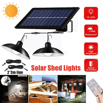 Wireless Solar LED Lamp Set with Remote Control – TwinRay-Nora Luxe