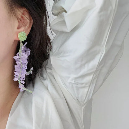 Floral Drop Earrings with Nature Design - Pexav