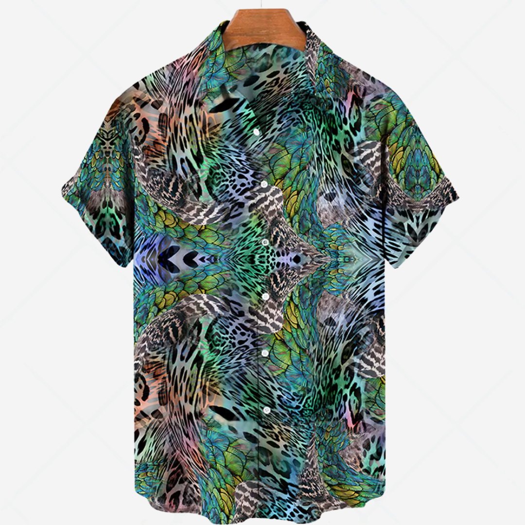 Relaxed Fit Printed Short Sleeve Casual Tee - Olytrend
