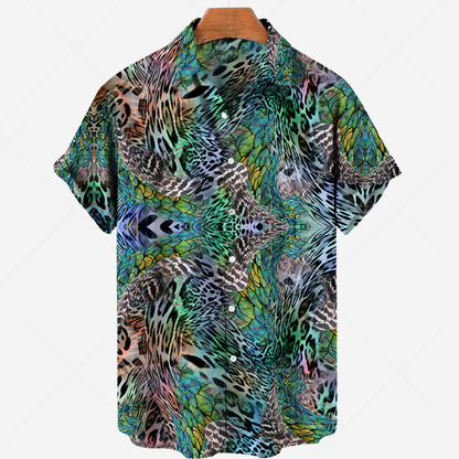Relaxed Fit Printed Short Sleeve Casual Tee - Olytrend