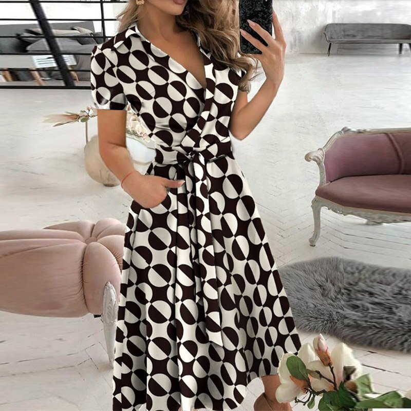 Ladies' Off Shoulder A-Line Midi Dress Waist Detail