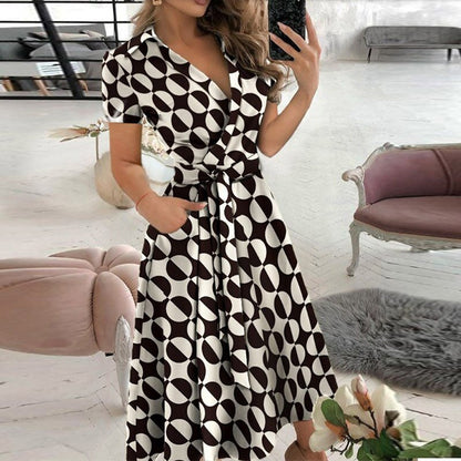 Ladies' Off Shoulder A-Line Midi Dress Waist Detail