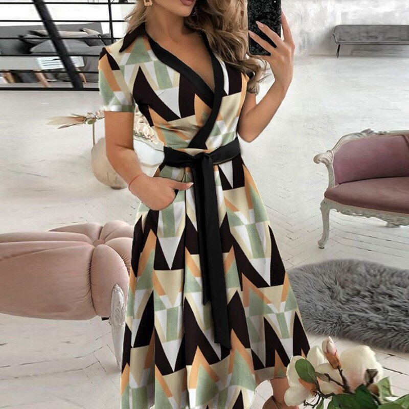 Ladies' Off Shoulder A-Line Midi Dress Waist Detail