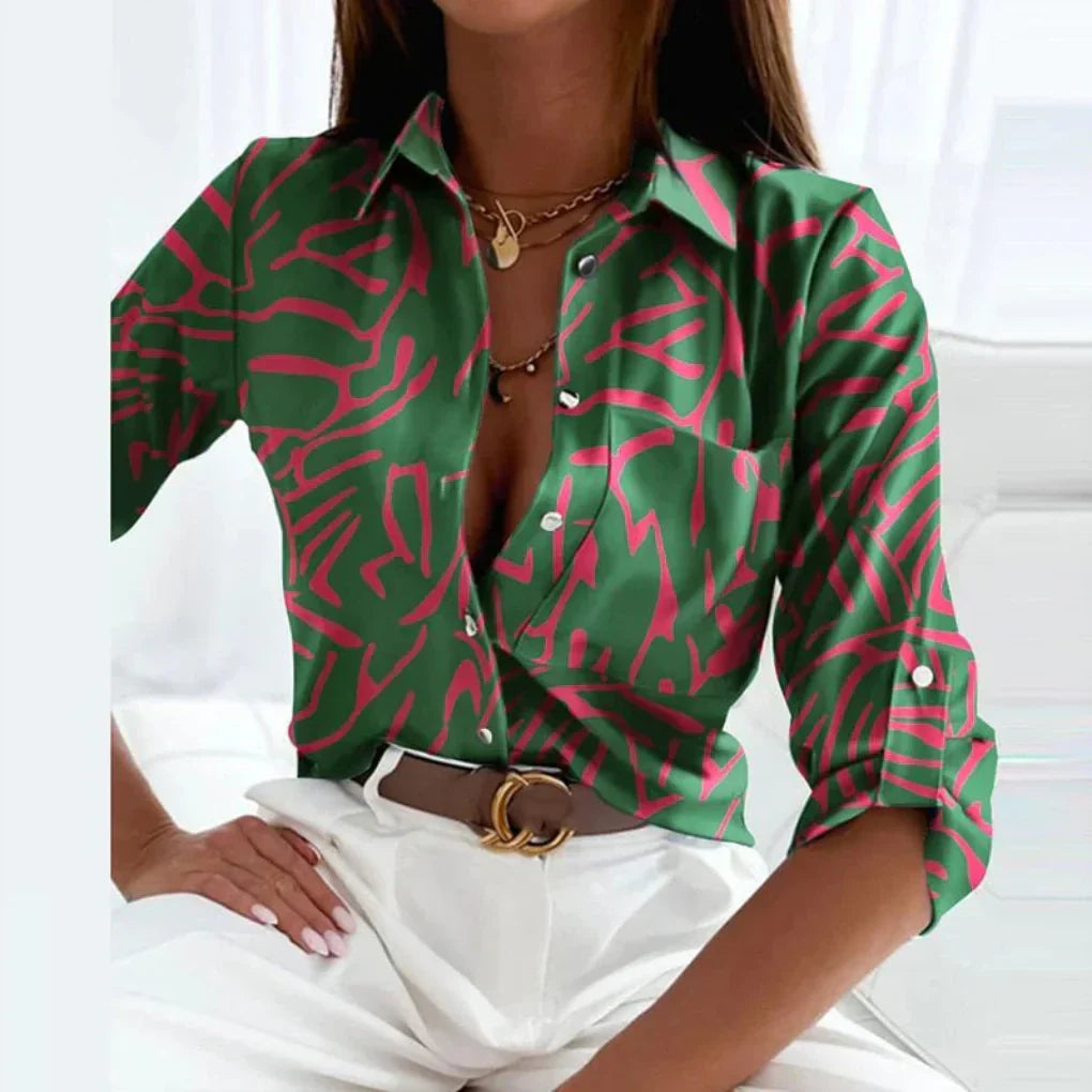 Fitted Classic Pointed Collar Women's Shirt