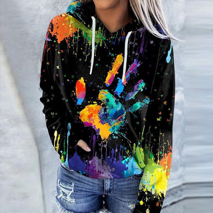 Cozy Women's Hoodie with Graphic Print and Pockets - Nocini