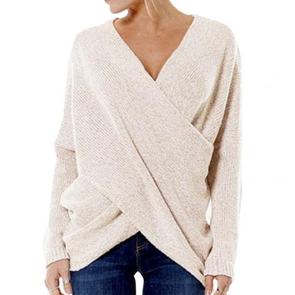 Comfy Women's V-Neck Long Sleeve Sweater