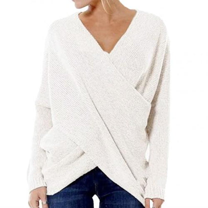 Comfy Women's V-Neck Long Sleeve Sweater