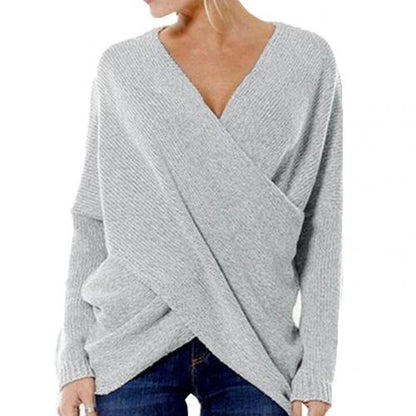 Comfy Women's V-Neck Long Sleeve Sweater
