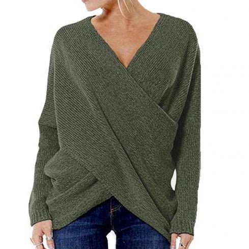 Comfy Women's V-Neck Long Sleeve Sweater - Nocini