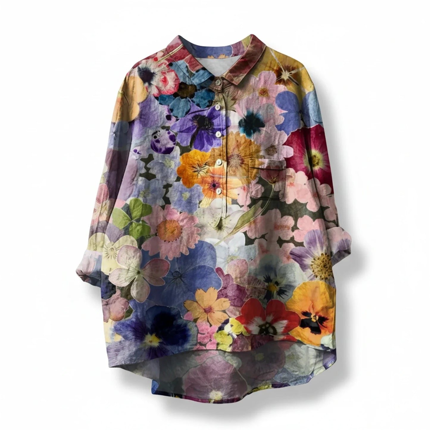 Pretty Flower Pattern Women's Top