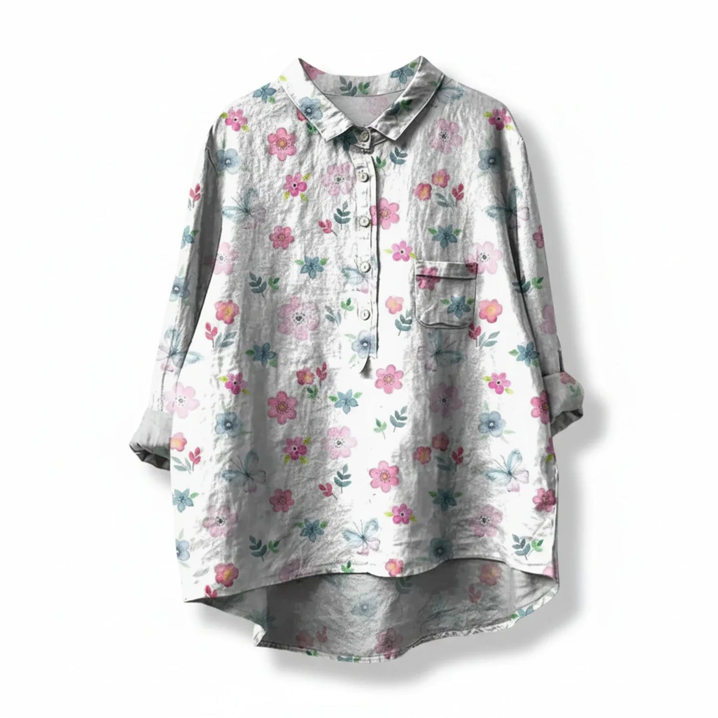 Pretty Flower Pattern Women's Top