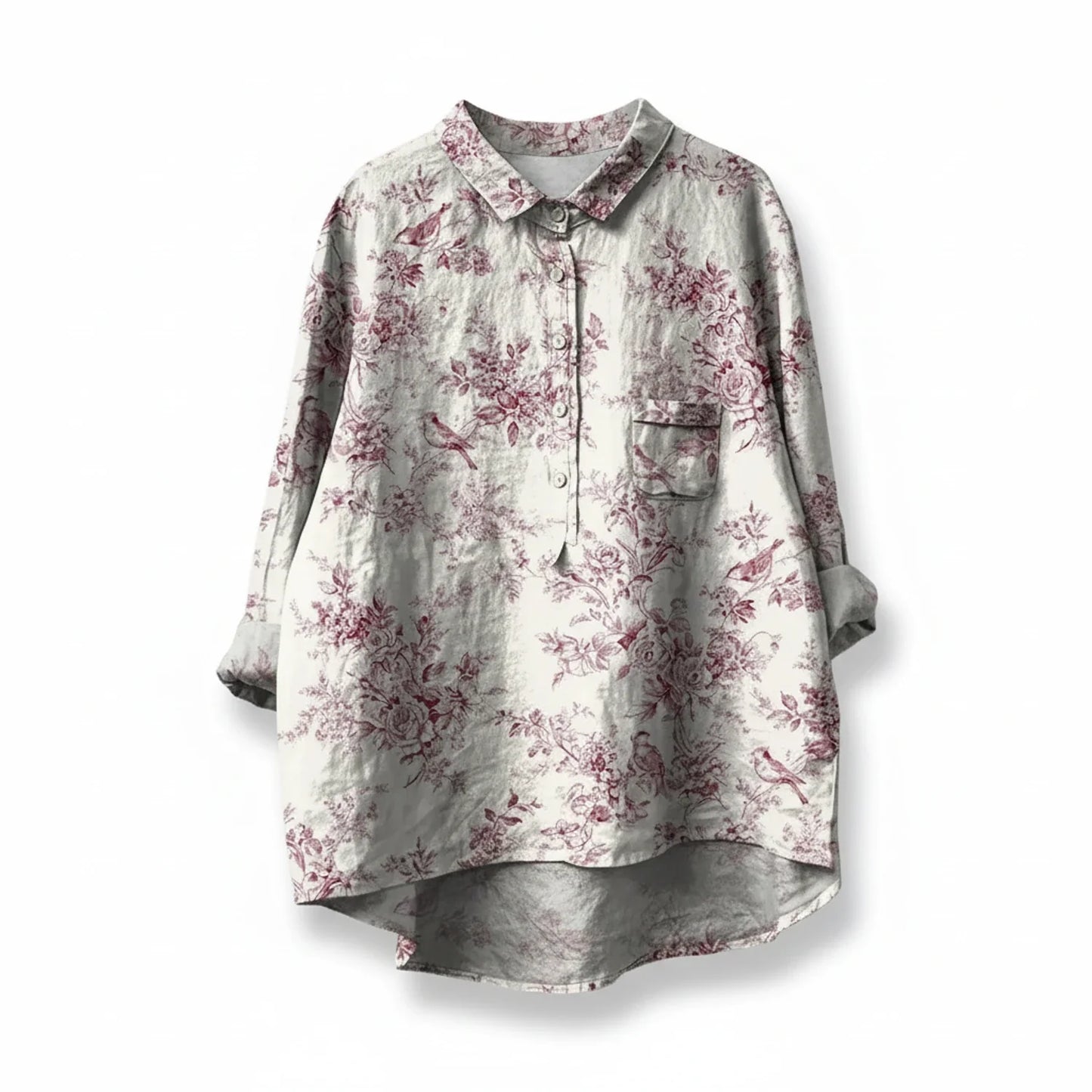 Pretty Flower Pattern Women's Top