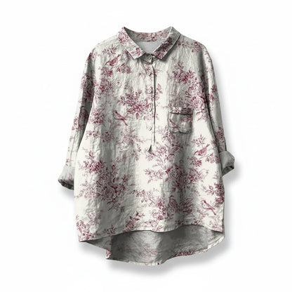 Pretty Flower Pattern Women's Top