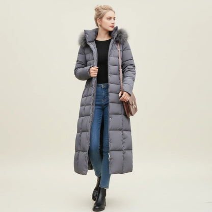 Insulated Long Parka Coat for Women - Soft Warm Winter Jacket