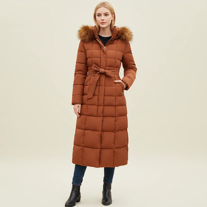 Warm Padded Long Down Coat for Women - Nocini