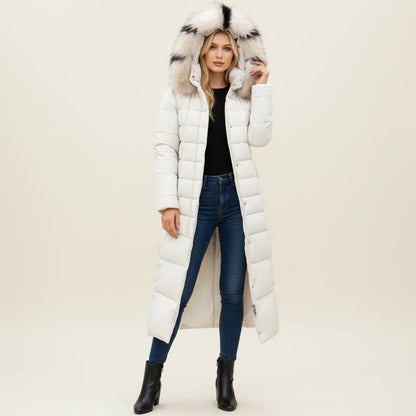 Insulated Long Parka Coat for Women - Soft Warm Winter Jacket