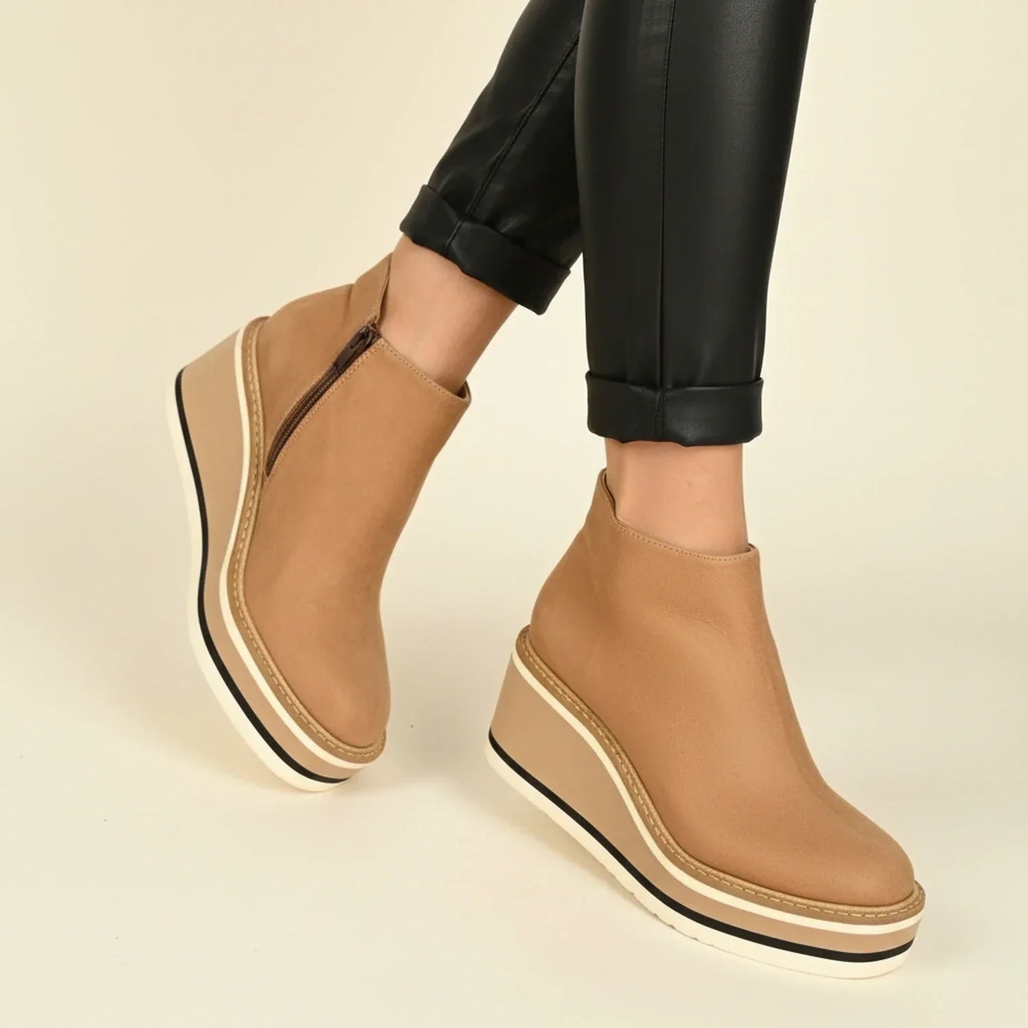 Tall Heel Ankle Boots for Women - Chic and Cozy
