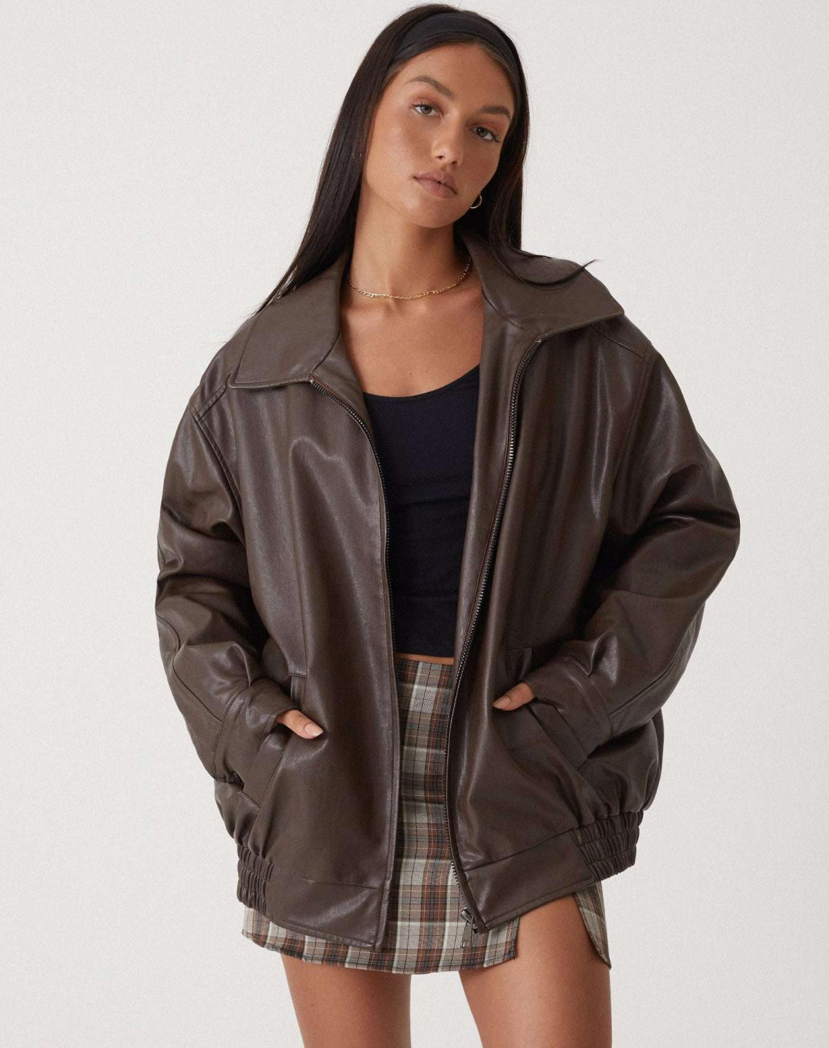 Fashionable Women's Large Bomber Jacket - Nocini