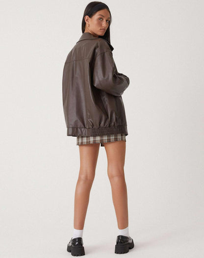 Fashionable Women's Large Bomber Jacket