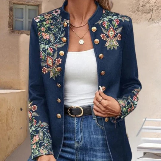 Ladies Pretty Flower Jacket - Pexav