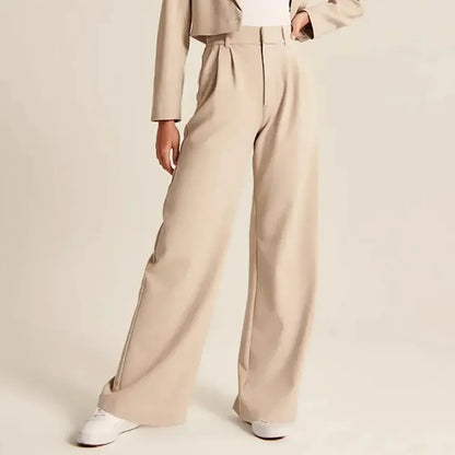 Classic High Waist Wide Leg Pants - Nocini