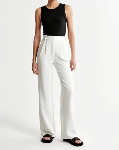 Classic High Waist Wide Leg Pants
