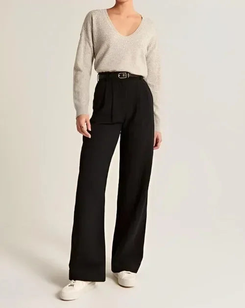 Classic High Waist Wide Leg Pants