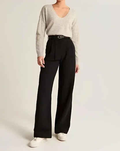 Classic High Waist Wide Leg Pants