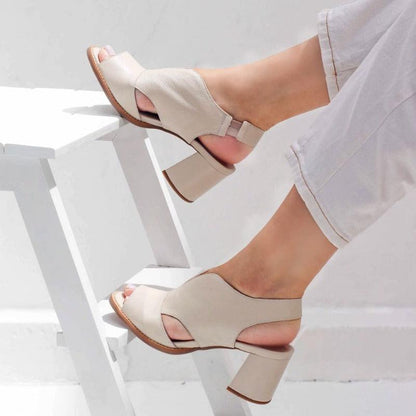 Elegant Heeled Sandals for Women with Cushioning - Pexav