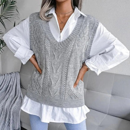 Ladies' Soft V-Neck Sweater Cardigan