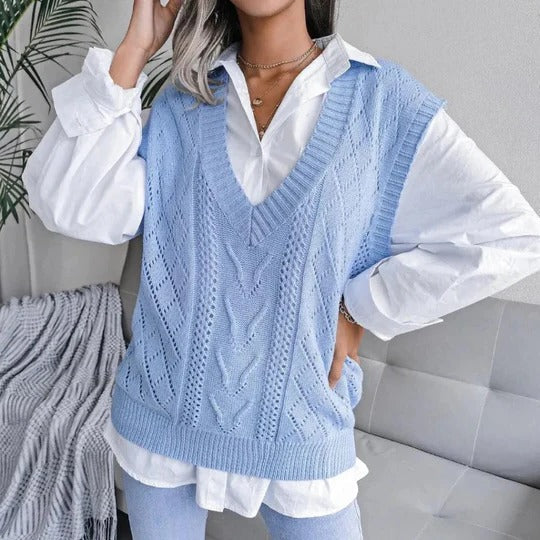 Ladies' Soft V-Neck Sweater Cardigan
