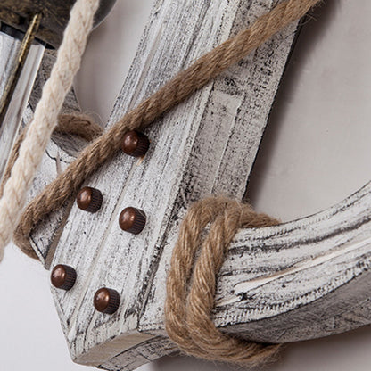 Wooden Anchor LED Wall Lamp – Nautica-A-The Livary