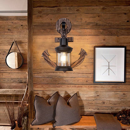 Wooden Anchor LED Wall Lamp – Nautica-A-The Livary