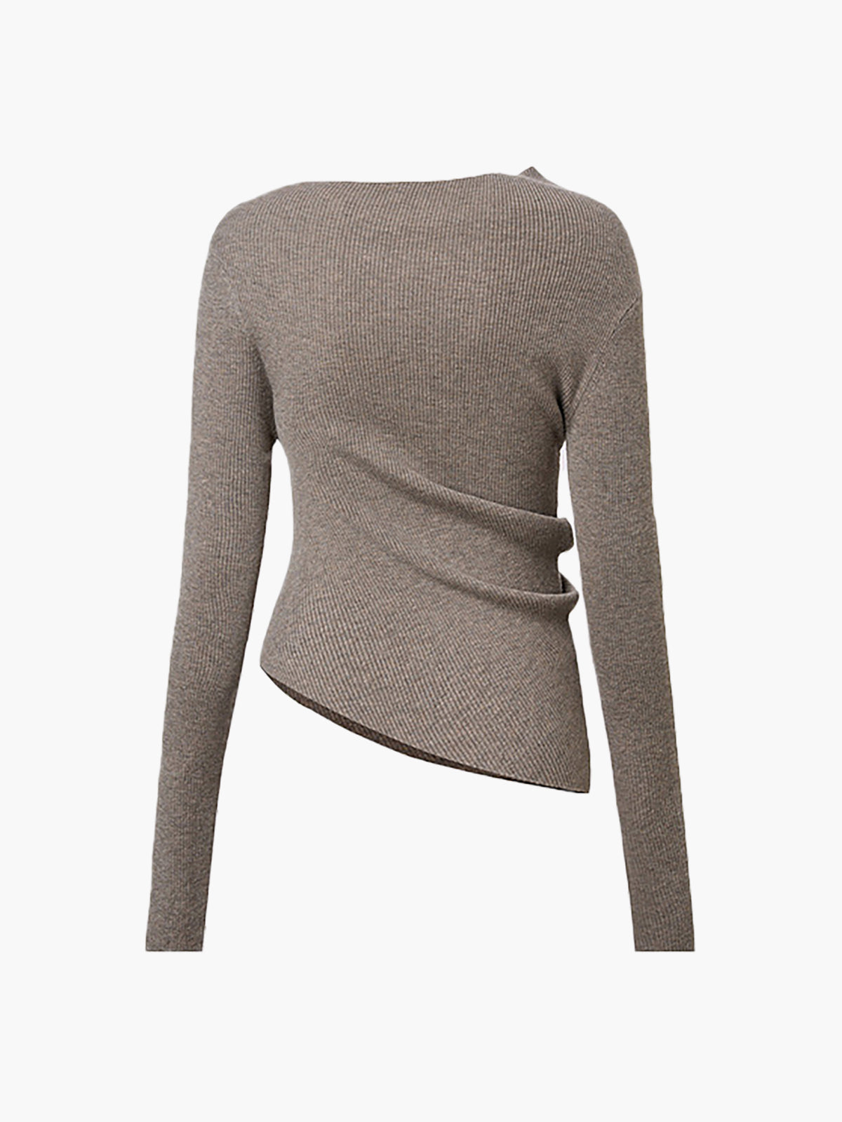 Soft Sparkly Off-Center Knitted Women's Top