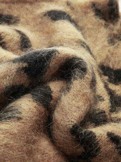 Soft Leopard Print Crew Sweater