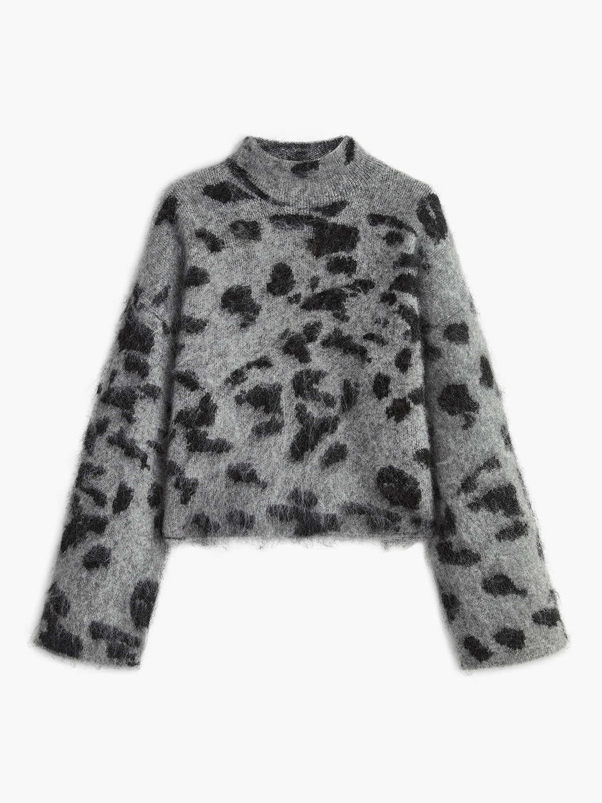 Soft Leopard Print Crew Sweater