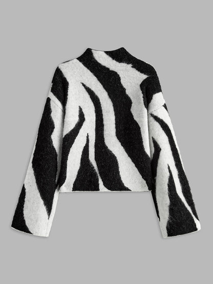 Soft Leopard Print Crew Sweater