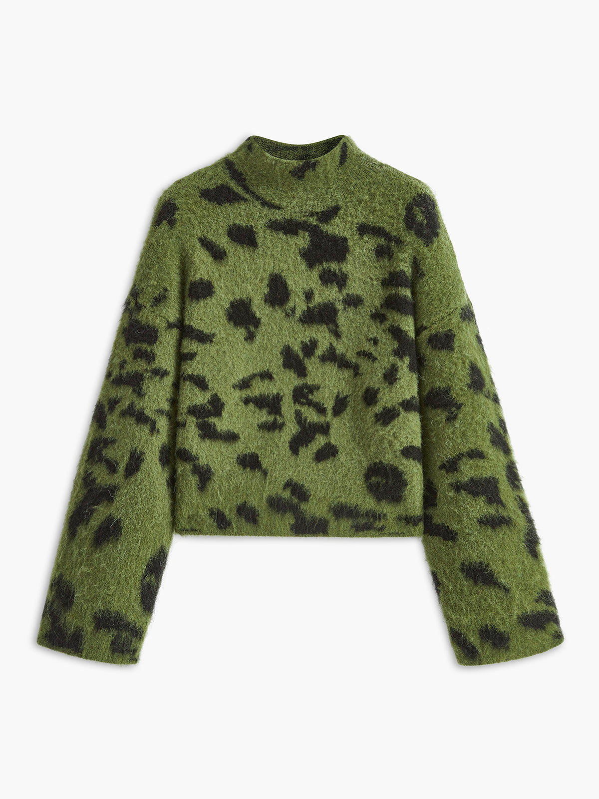 Soft Leopard Print Crew Sweater