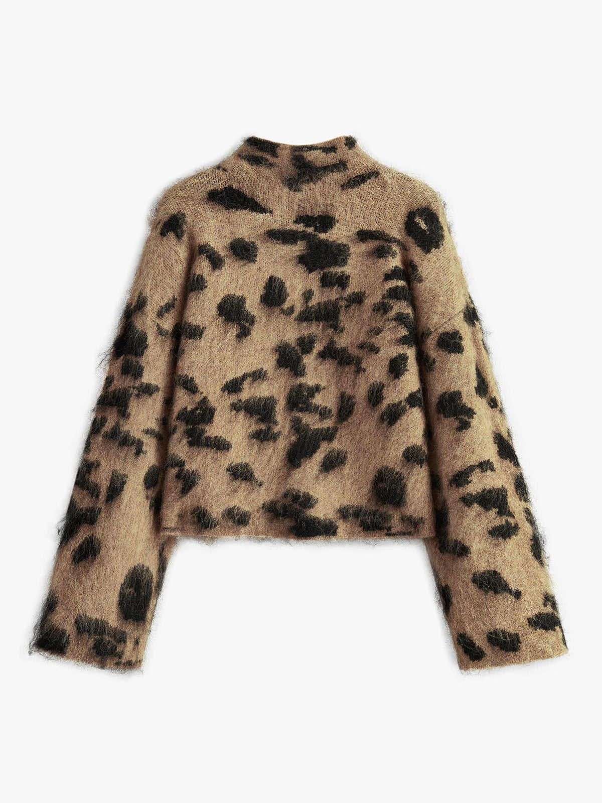 Soft Leopard Print Crew Sweater