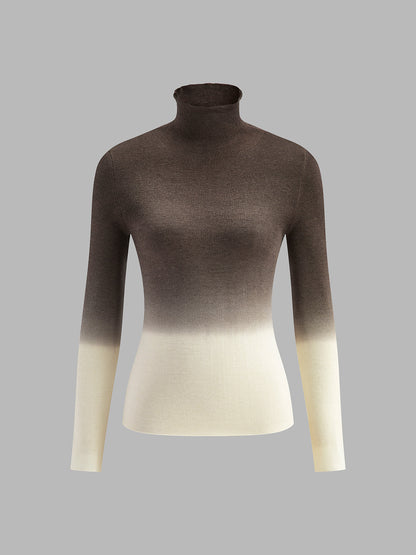 Soft Gradient Slim Fit Sweater Top