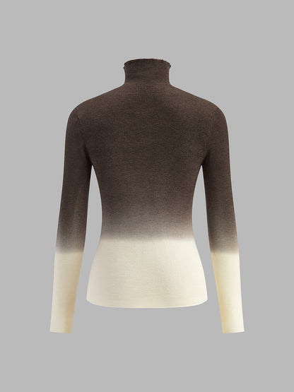 Soft Gradient Slim Fit Sweater Top