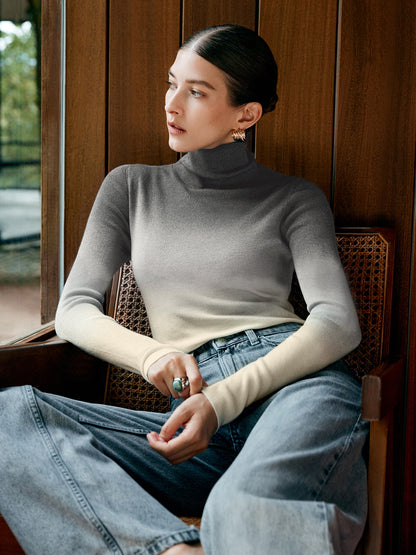 Soft Gradient Slim Fit Sweater Top