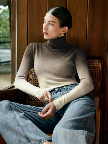 Soft Gradient Slim Fit Sweater Top