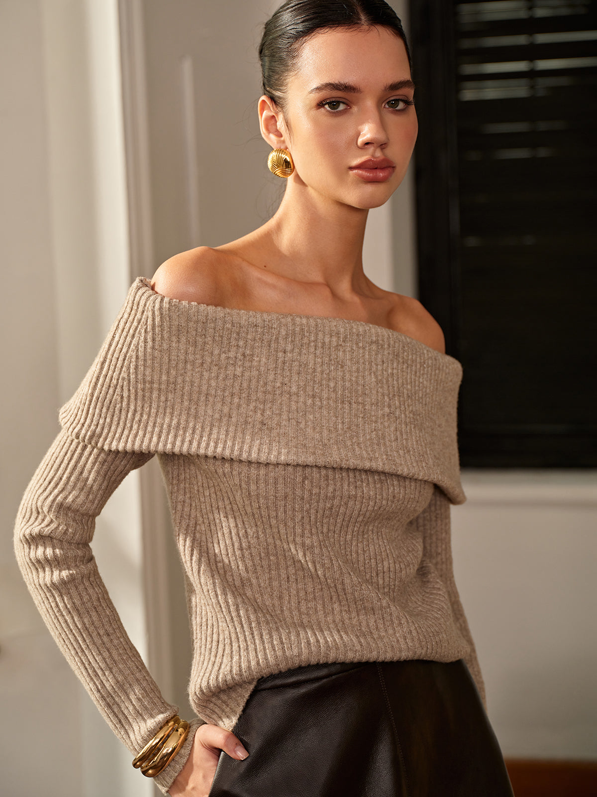 Soft Crew Neck Oversized Pullover Sweater