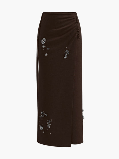 Soft Sequin Pleated Winter Skirt